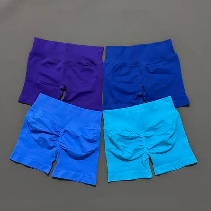 HISTELLO Sports Shorts 4.5‘’ High Waist Women Yoga Workout Shorts Seamless Leggings Stretch Fitness Sweatpants Gym Short