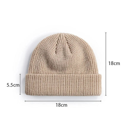 Rimiut Knitted Hat for Men & Women Caps Wool Fashion Simple Warm Skullies Beanies Solid Autumn Winter Beanie Cap Trendy Style