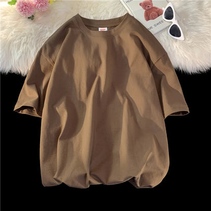 LEGIBLE Summer short sleeve T-Shirt  Women Tee Shirt  Loose Solid Basic T Shirt Women Casual O-neck Hipster Tshirt Top