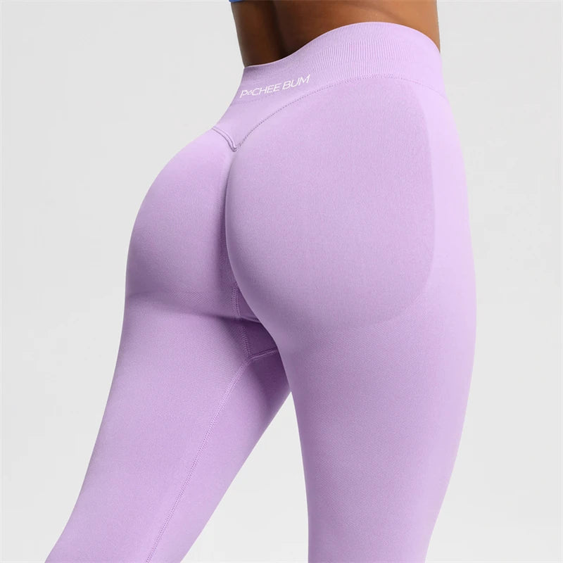2026 Bum Shaping Leggings Impact Women Seamless Sports Yoga Pants Low Ribbed Band Gym clothes Fitness Workout Scrunch Butt Tight