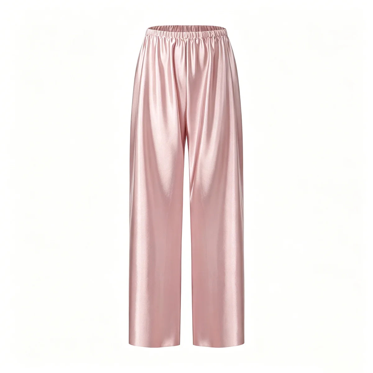 Satin Wide Leg Pants Long Floor Casual Pants Women's Summer