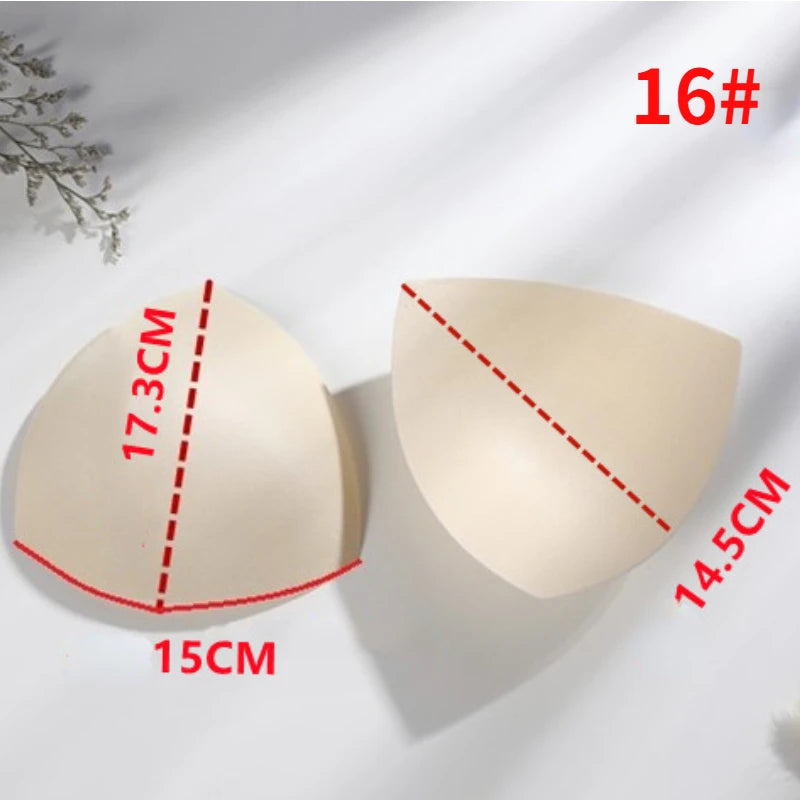 2pcs 1pair Women Intimates Accessories Sponge Swimsuit Breast Push Up Bra Padding Chest Enhancers Bra Foam Insert Chest Cup