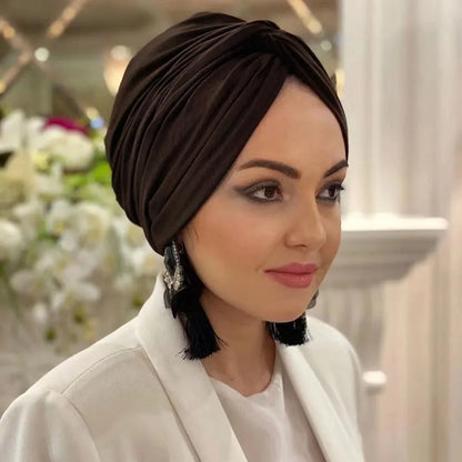 Muslim Modest Hijab Cap Undercap Abaya Hijabs For Woman Islamic Abayas Jersey Instant Wrap Women Crinkle Arabic Modal Silk Caps