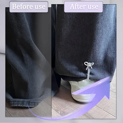 Women'S Adjustable Clothes Clips with Butterfly Decorations - Instant Sleeve Shortening, Suitable for Shirts, Dresses, Pants