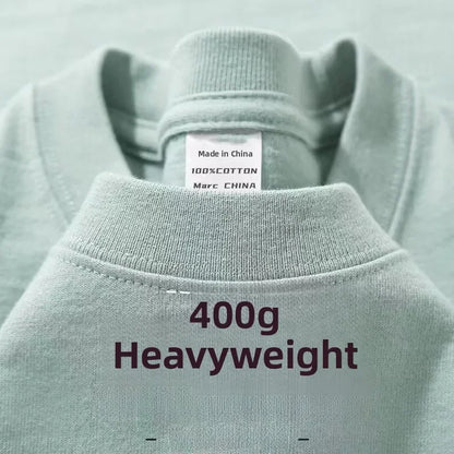 Heavyweight Pure Cotton Short Sleeve T-Shirt Tianqing Color Summer Loose Fit Unisex Basic Sle Comfortable Breathable Casual...
