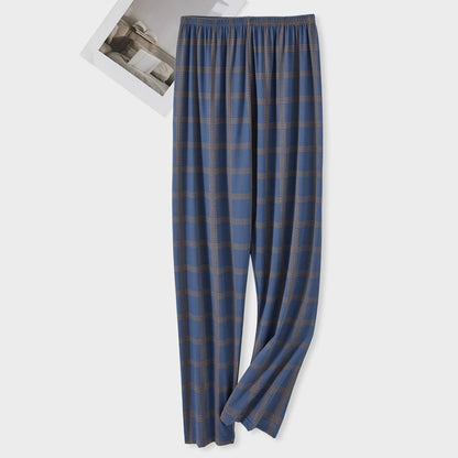 Extra Large Size Stylish Pajama Pants for Men, Spring and Autumn, Plus Size, Oversized, Casual Long Pants, Thin Style, Home Wear Pants