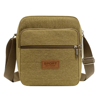 Men's Shoulder Bag Business Leisure Large Capacity Portable Handbag Zipper Multi Layer Waterproof Summer Male's Crossbody Bags