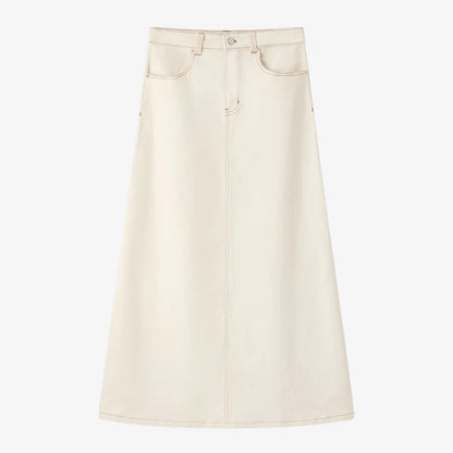 AS SS26  stretch denim skirt fashion lady wear elastic fabric ( waist expands about 2-3cm)
