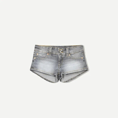 Summer Sexy Woman Denim Mini Pants Slim Low Waist Pockets Straight Short Jeans 2026 New Fashion High Street Women's Trousers