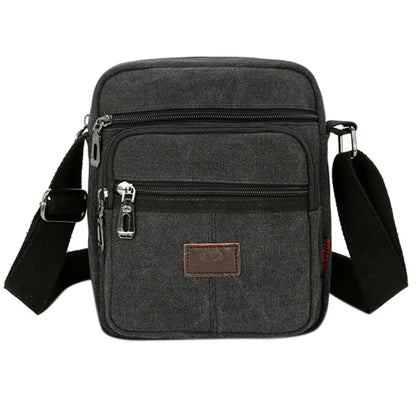 Men's Shoulder Bag Business Leisure Large Capacity Portable Handbag Zipper Multi Layer Waterproof Summer Male's Crossbody Bags