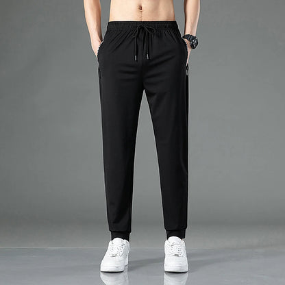 Summer Ice Silk Casual Large Straight Leg Wide Leg Pants Youth Quick Drying Loose Sports Casual Drop Feel Casual Pants