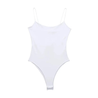 MUJER 2025 Sexy Tight Bodys for Women White Black Backless Bodysuit Women One Pieces Jumpsuits for Women Sexy Lingerie Bodysuit