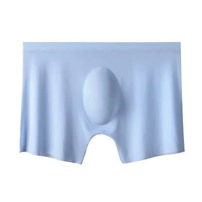 Men's Summer Ice Silk Boxers Briefs Underwear Lingerie Underpants Shorts Ultra-thin Breathable Sexy Seamless Panties