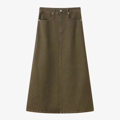 AS SS26  stretch denim skirt fashion lady wear elastic fabric ( waist expands about 2-3cm)