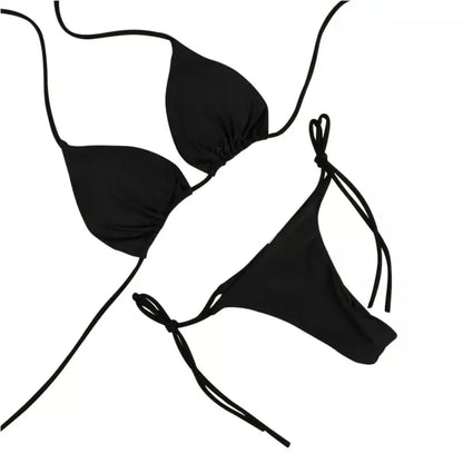 European and American Neck Strap Bikini Sexy Swimsuit WOMEN'S Split Strap Adjustable Multicolor SWIMSUIT SET