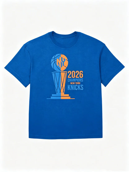 NY Knicks Champions 2026 New York Knicks Finals Collection Fans T-Shirt 2026 Summer New Men Women Cotton Y2K Breathable T-shirt