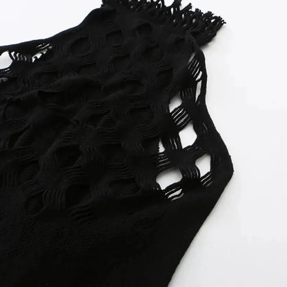 1PC Sexy Women Fishnet See Through Cover Up Bodysuit Hollow Out Halter Beachwear Bodystocking Without Underwear Swimsuit K298