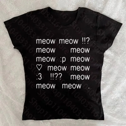 Letter Graphic Print Grunge Vintage Short Sleeve T-Shirt Y2k Style Slim Crop Top Streetwear Hip Hop Halter tops 90s Women's Tops
