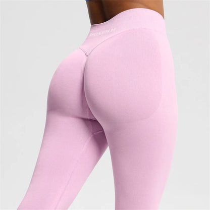 2026 Bum Shaping Leggings Impact Women Seamless Sports Yoga Pants Low Ribbed Band Gym clothes Fitness Workout Scrunch Butt Tight