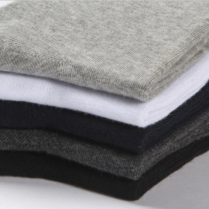 5/10 Pairs High Quality Men‘s Socks Cotton Casual Business Middle Black Breathable Male Crew Socks Dress Gifts Socks Size 38-44