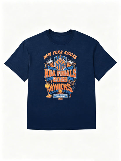 2026 Summer Knicks Finals 2026 New York NY Knicks Team Fans T-shirt New Men Women Fashion Cotton Y2K Breathable T-shirt
