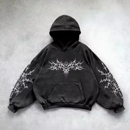 Korean Fashion Simple Gray Double Sided Oversized Zipper Hoodie Women Y2K New Harajuku Gothic Casual Joker Couple Sweatshirt