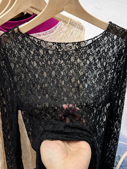 Women Long-sleeved Sexy Slim Fitting Underwear Trend in Spring Autumn 2025