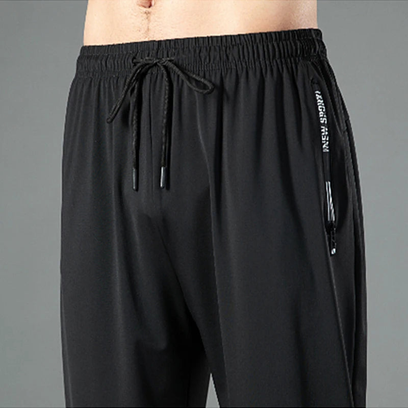 Summer Ice Silk Casual Large Straight Leg Wide Leg Pants Youth Quick Drying Loose Sports Casual Drop Feel Casual Pants
