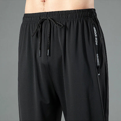 Summer Ice Silk Casual Large Straight Leg Wide Leg Pants Youth Quick Drying Loose Sports Casual Drop Feel Casual Pants
