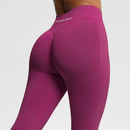 2026 Bum Shaping Leggings Impact Women Seamless Sports Yoga Pants Low Ribbed Band Gym clothes Fitness Workout Scrunch Butt Tight