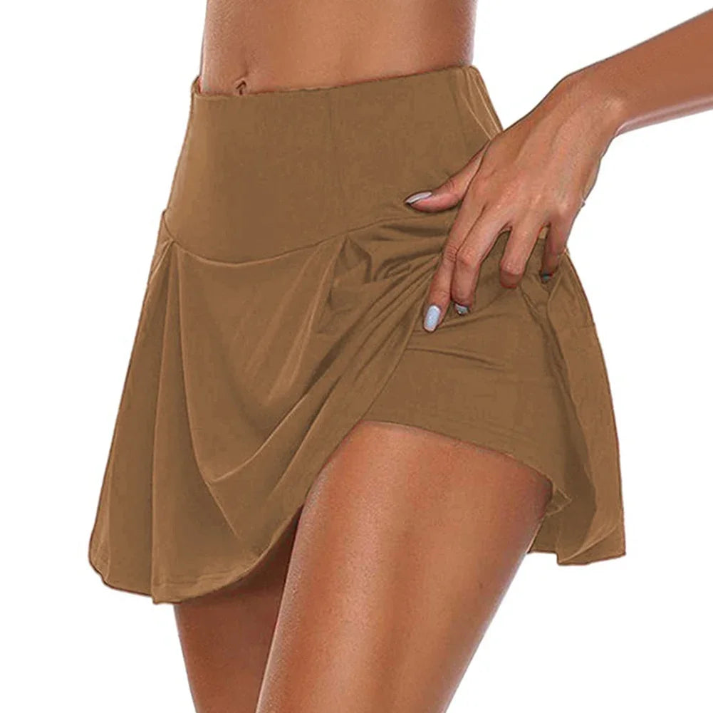 1 Pieces Quick Drying Women's Yoga Shorts High Waist New Sports Tennis Dance Fitness Running Cycling Fitness Gym Short Skirt