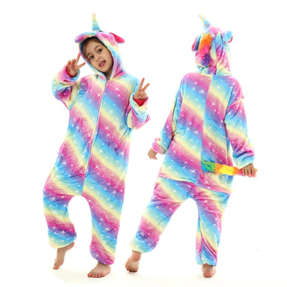 boys girls stitch kigurumi pajamas children winter flannel onesies kids panda tigger dinosaur pijama baby blanket sleepers
