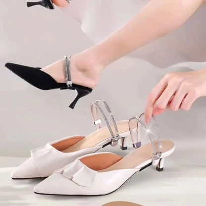 Rhinestone High Heels Shoes Band Anti-loose for Women Shoelaces Invisible Anti-drop Heel Straps Belt Drill Elastic Fixed Belts