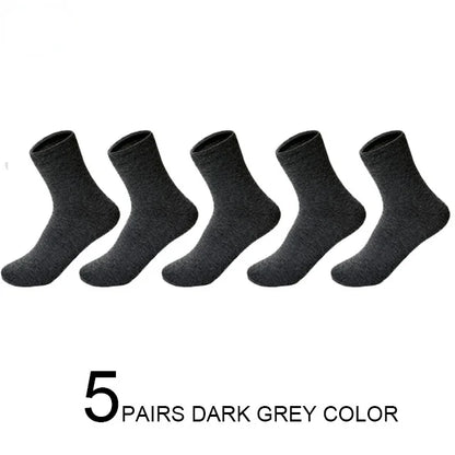 5/10 Pairs High Quality Men‘s Socks Cotton Casual Business Middle Black Breathable Male Crew Socks Dress Gifts Socks Size 38-44