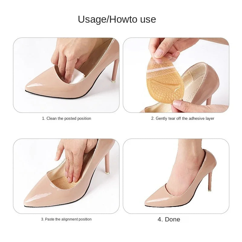 Silicone Forefoot Insert Metatarsal Pads for Women High Heels Sandals Non-slip Ball of Foot Cushions Pads for Feet Pain Relief