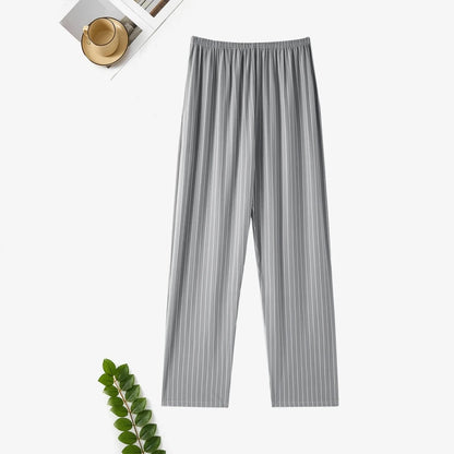 Extra Large Size Stylish Pajama Pants for Men, Spring and Autumn, Plus Size, Oversized, Casual Long Pants, Thin Style, Home Wear Pants