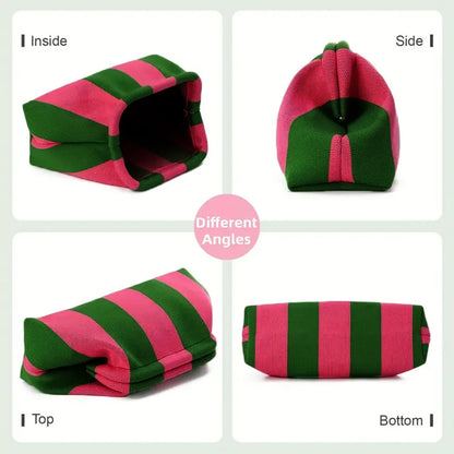 Summer Beach Clutch Bag for Women Woven Crochet Handbags Purses Knitting Dumpling Clutch Ruched Cute Cloud Casual Colorblock Bag